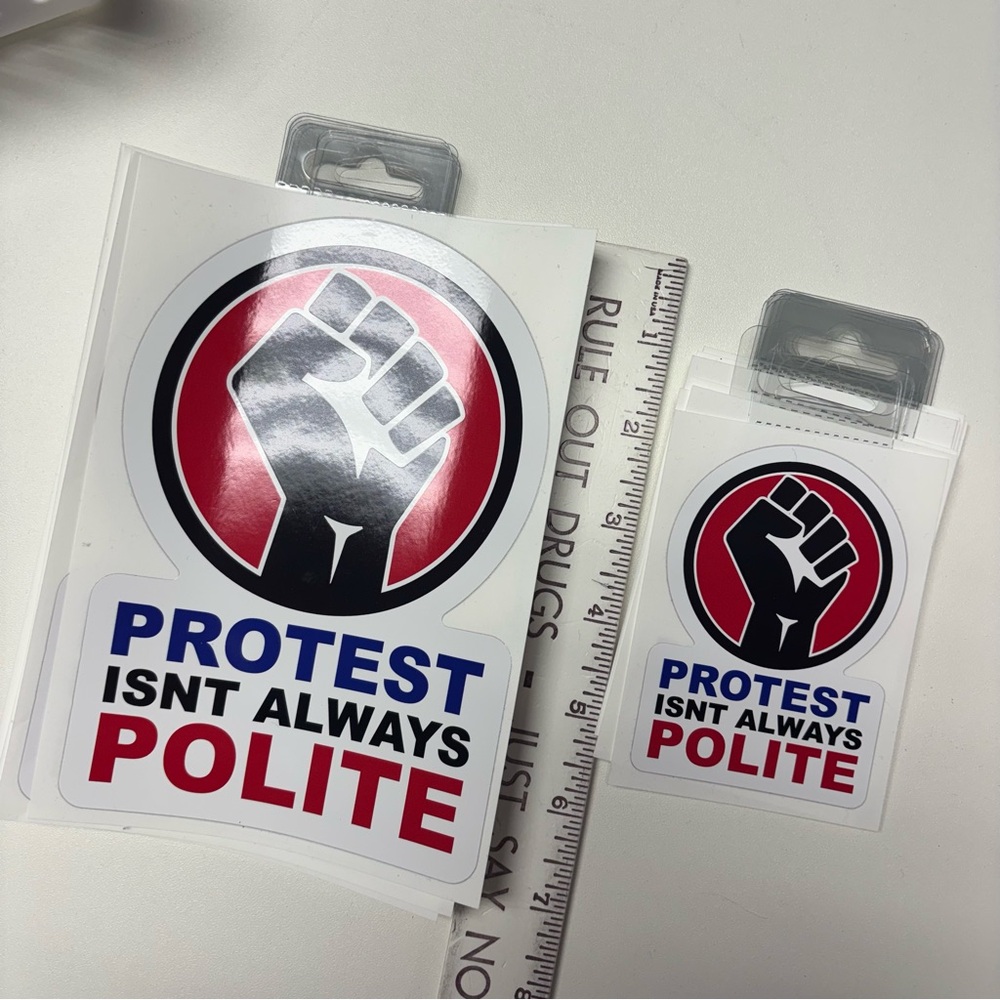 Large Protest Sticker - Picture 3 of 3